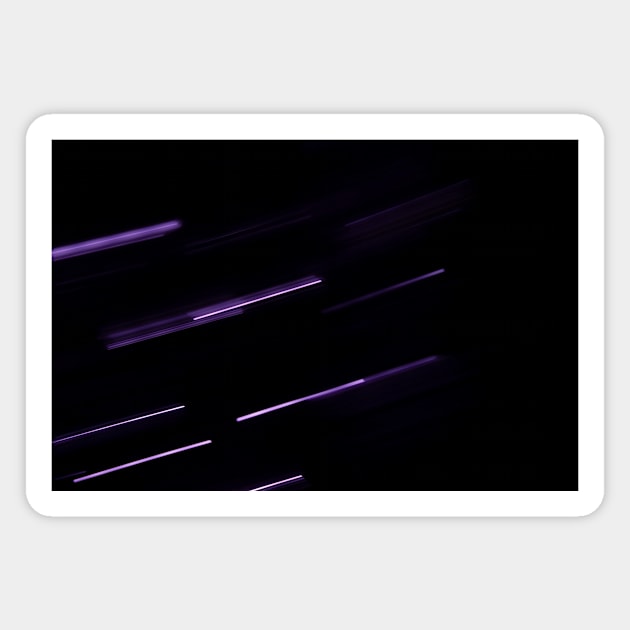 Purple shooting stars blurred lights Magnet by Beccasab photo & design